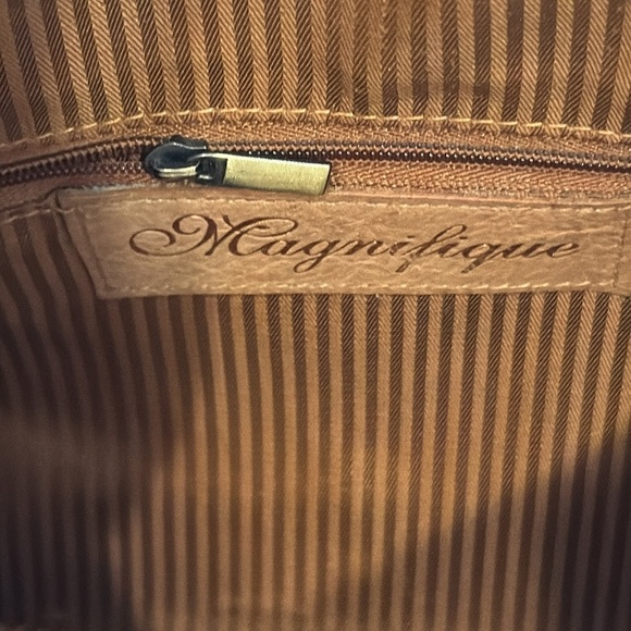 Vintage Handpainted Leather Manifique Hobo Bag with Braided Shoulder Strap - Picture 2 of 15